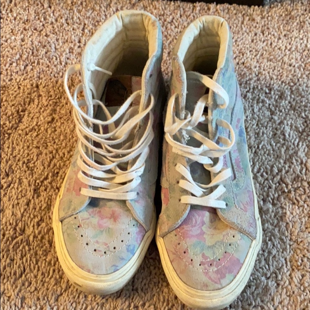 Floral Vans sk8 hi
